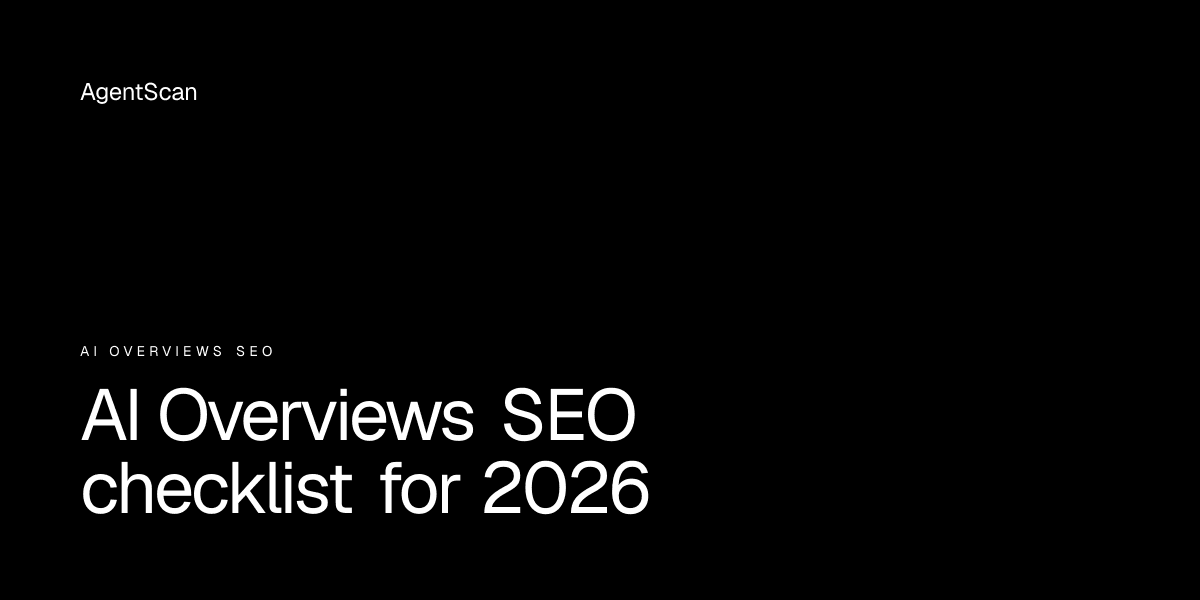 AI Overviews SEO checklist for 2026