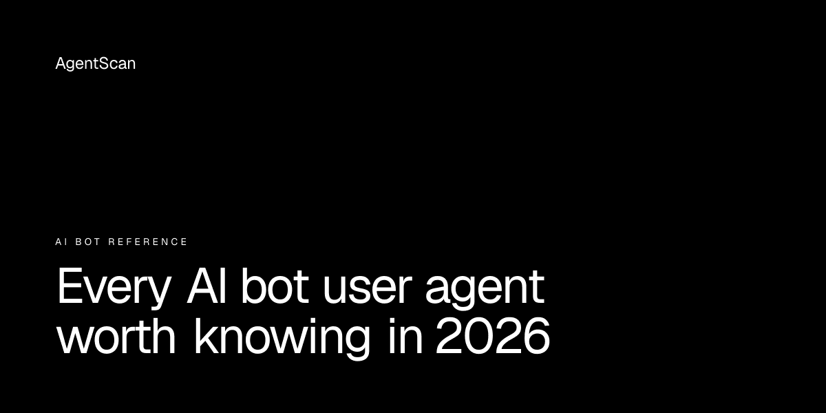 Every AI bot user agent worth knowing in 2026