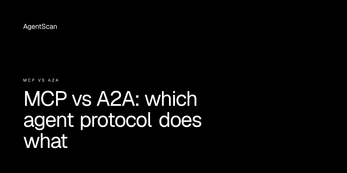 MCP vs A2A: which agent protocol does what