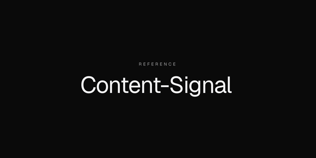 Content-Signal: declaring AI usage policy