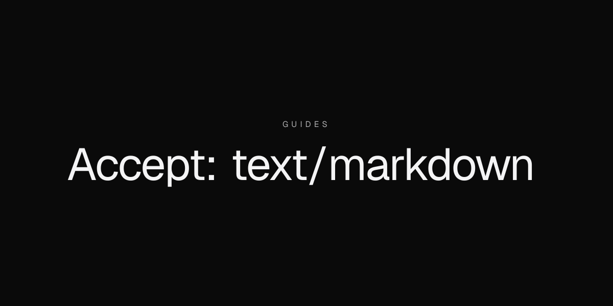 Markdown content negotiation for AI agents